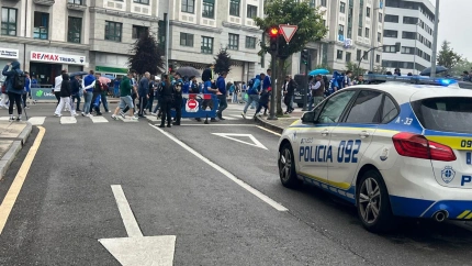 Restricciones de tráfico en una calle de Oviedo