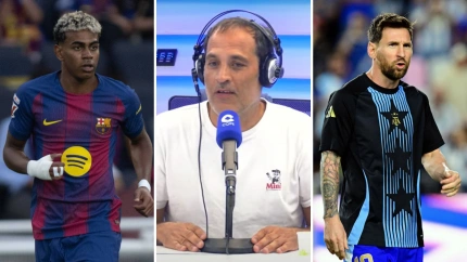 David Sánchez // Lamine Yamal y Leo Messi