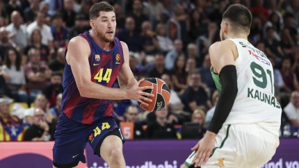 Joel Parra of FC Barcelona in action during the Turkish Airlines Euroleague 2025/26 League Phase MD6 match played between FC Barcelona and Zalgiris Kaunas at Palau Blaugrana on October 23, 2025 in Barcelona, Spain.Javier Borrego / AFP7 / Europa Press23/10/2025 ONLY FOR USE IN SPAIN