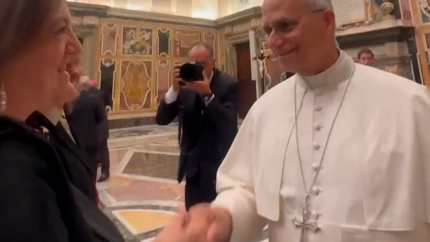 Primer encuentro entre el papa León XIV y la presidenta de la UCAM