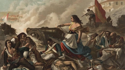 Cuadro La defensa de Zaragoza, Miguel Navarro Cañizares sobre Los Sitios de 1808