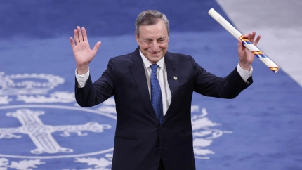 Mario Draghi, Premio Princesa de Cooperación Internacional, en la ceremonia de entrega