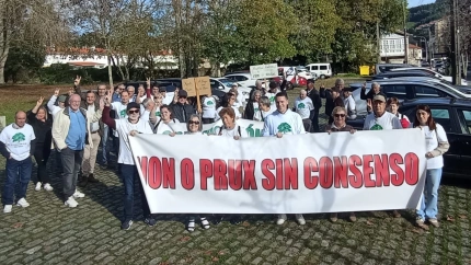 Los propietarios antes de iniciar la movilización