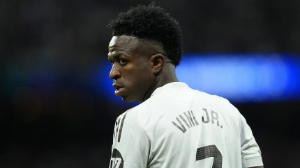 Vinicius, durante el Clásico entre el Real Madrid y el Barcelona