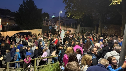 Protesta de los vecinos de Sant Hilari Sacalm por el incremento del recibo del agua