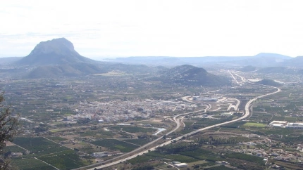 Vista panorámica de Ondara desde la Serra de Segària