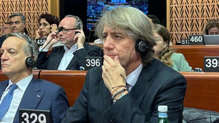 Carlos Martínez, alcalde de Soria y secretario del PSOE de Castilla y León acude al pleno del Congreso de Poderes Locales y Regionales de Europa en Estrasburgo