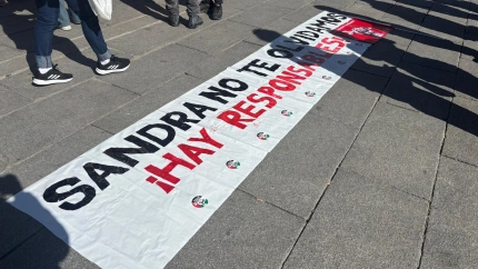 Pancarta de la manifestación estudiantil de esta mañana