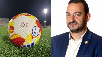 Manuel Ángel Álvarez, alcalde de Mieres, en la previa del Caudal-Sporting, en Deportes COPE Asturias