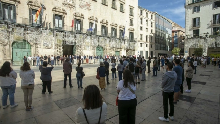 Homenaje a las víctimas de la dana de Valencia de hace un año.