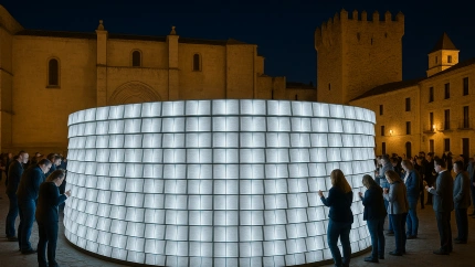 Recreación En Hojas Blancas en la Plaza de Santa María