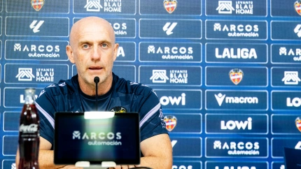 Calero, en la sala de prensa de la ciudad deportiva