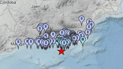 Mapa de las zonas en las que se ha percibido el terremoto.   SEVILLA, 29 (EUROPA PRESS)    El Instituto Geográfico Nacional (IGN) ha informado de que, a las 22,38 horas de este miércoles, se ha registrado un terremoto de magnitud 4,2 al norte del mar de Alborán, cerca de la costa de Almería. El seísmo se ha sentido en varios puntos de esta provincia, así como en zonas de Granada y Málaga.   Según los datos publicados por el organismo en su página oficial, consultada por Europa Press, el epicentro se ha localizado en las coordenadas 36.5255 de latitud y -2.8730 de longitud, a una profundidad de dos kilómetros bajo el nivel del mar.   El terremoto se ha percibido en varios municipios costeros próximos al epicentro, entre ellos la capital y la zona de Roquetas de Mar, así como en distintos puntos de las provincias de Granada y Málaga.SOCIEDAD INSTITUTO GEOGRÁFICO NACIONAL
