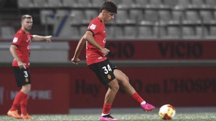 Javier Olaizola Jiménez en su debut en el Mallorca