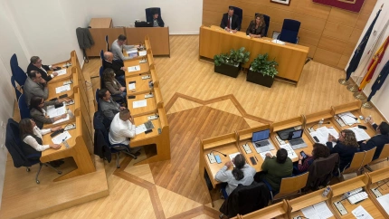 Imagen del pleno en el Ayuntamiento de Narón