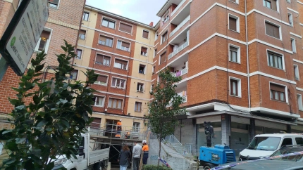 Hundimiento en Santurtzi