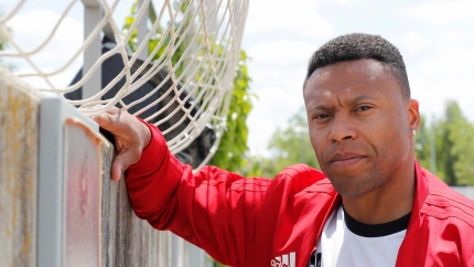 Julio Baptista, durante su etapa de formación como entrenador en Las Rozas.