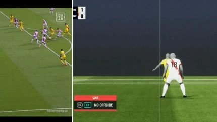 Las imágenes mostradas en la televisión no corresponden con lo real del partido.