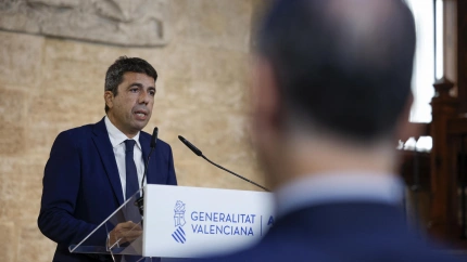 El ya expresidente de la Generalitat, Carlos Mazón, durante su comparecencia en la que ha anunciado su dimisión