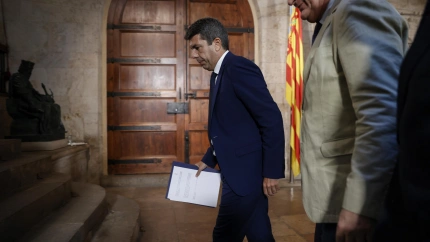 El ya expresidente de la Generalitat, Carlos Mazón, al finalizar su comparecencia en la que ha anunciado su dimisión