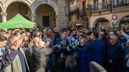 Abascal, este lunes, en Plasencia