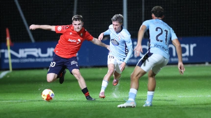 Mikel Ansó en su partido con Osasuna Promesas