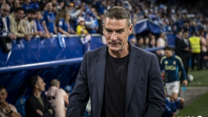 Luis Carrión en su regreso al Tartiere