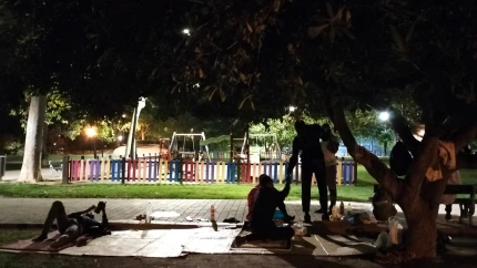 Personas sin hogar en el entorno del Parque Bruil