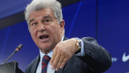 Joan Laporta, presidente del FC Barcelona, durante un acto del club.