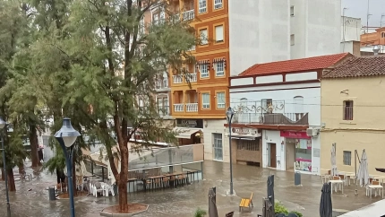 Plaza de la Libertad, en torno a las 14.30 horas