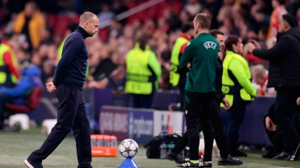 John Heitinga, en el partido de Champions entre Ajax y Galatasaray