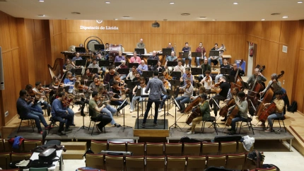 Assaig de l'Orquestra Julià Carbonell a Lleida