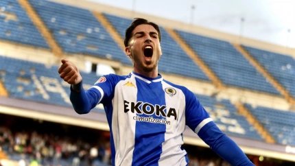 Ropero celebra el gol de la victoria ante el Europa
