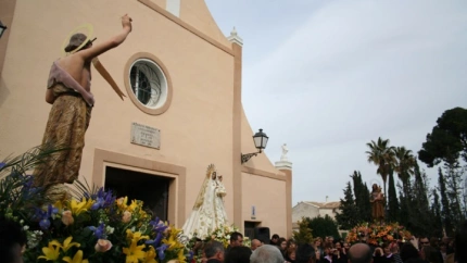 Encuentro de cuadrillas en las fiestas de Santa Gertrudis