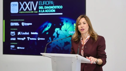 La alcaldesa, Natalia Chueca, durante la presentación del Congreso CEDE