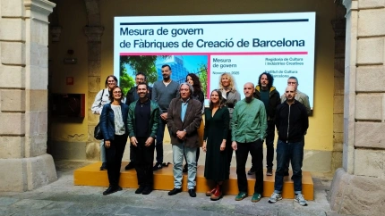 Marcé junto a representantes de las Fábricas de Creación de Barcelona