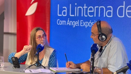 Marina Colunga, directora de Iberia para América Latina, con Ángel Expósito