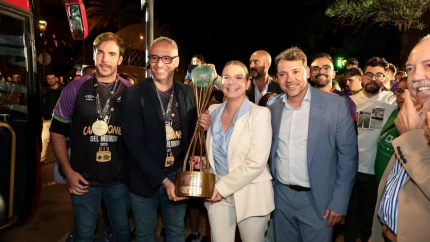 Marga Prohens en el homenaje al Palma por la tercera Intercontinental