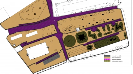 Plànols del projecte de remodelació integral del Parc Montaner, que preveu una renovació completa de l’espai i els seus equipaments