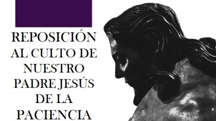 Cartel de la reposición al culto del Señor de la Paciencia