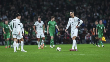 Cristiano Ronaldo, cabizbajo durante la derrota de Portugal