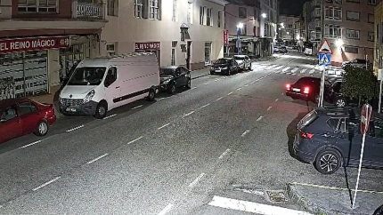 Grabación en el exterior del cetro de salud de Cedeira