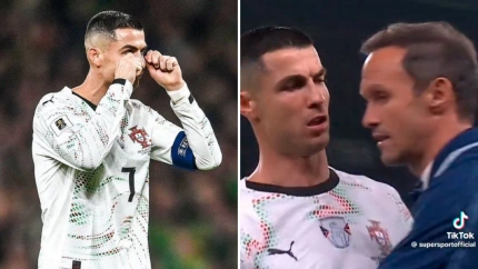 El portugués fue expulsado por un codazo a un rival irlandés al que le dijo que no llorara.