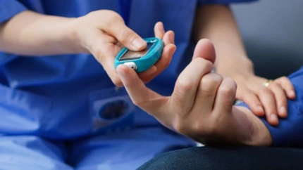 Una prueba de glucosa en sangre