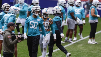 Los Miami Dolphins entrenando en el Metropolitano