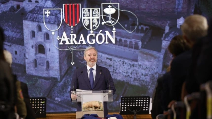 El presidente Jorge Azcón ha participado en el acto de clausura del 75 aniversario de la Real Hermandad de San Juan de la Peña