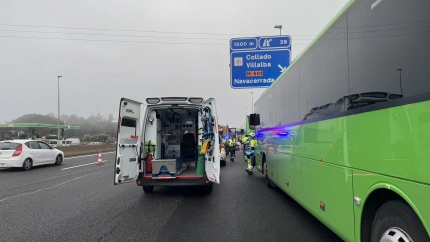 Imagen del accidente. Fuente la Comunidad de Madrid
