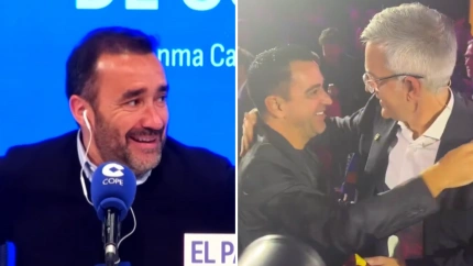 Juanma Castaño y Xavi Hernández y Victor Font