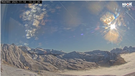 Imagen de la webcam de la estación de Astún (Valle del Aragón)
