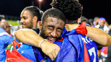Los jugadores de Haití lograron la hazaña de meterse en el segundo mundial de su historia.